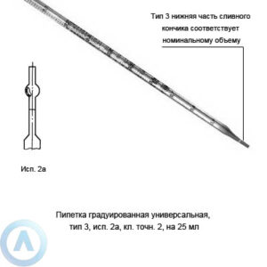 Пипетка 3-2а-2-25 универсальная с&nbsp;расширением и&nbsp;резервуаром
