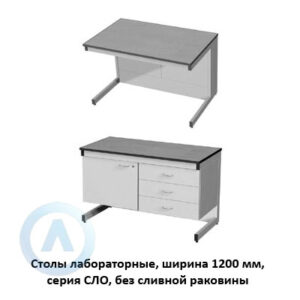 Столы лабораторные без сливной раковины, шириной 1200 мм, 1200x600(750)x750(900), серия NS