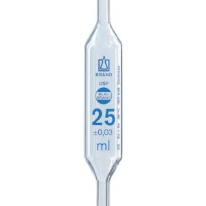 Brand Blaubrand стеклянная пипетка Мора 0,5 мл с одной меткой и сертификатом USP