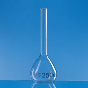 Brand Blaubrand стеклянная мерная колба 20 мл с ободком на горлышке (индивидуальный сертификат ISO)