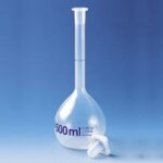 Brand мерная колба 250 мл класса B из прозрачного ПМП с пробкой из ПП
