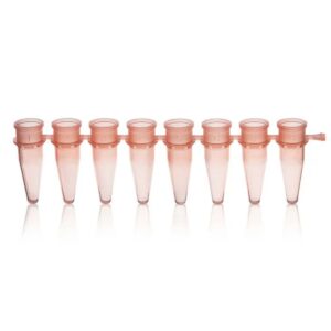 Brand микропробирки для ПЦР 0,2 мл в стрипах по 8 шт из розового ПП