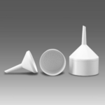 Vitlab воронка Бюхнера длиной 180 мм с фильтром 90 мм и отверстием 2,5 мм из ПП