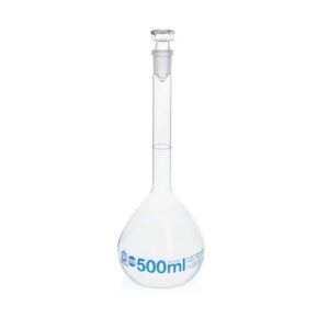 Brand Blaubrand стеклянная мерная колба 2 000 мл со шлифом NS 29/32 и стеклянной пробкой (индивидуальный сертификат ISO)