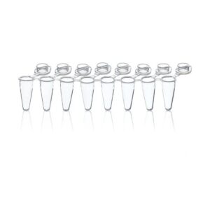 Brand микропробирки для ПЦР 0,15 мл в стрипах по 8 шт с одиночными колпачками из ПП