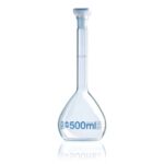 Brand Blaubrand стеклянная мерная колба 1 000 мл со шлифом NS 29/32 и пробкой из ПП (индивидуальный сертификат ISO)